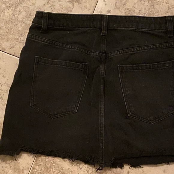 Free People Black Denim Mini Skirt - Picture 5 of 6